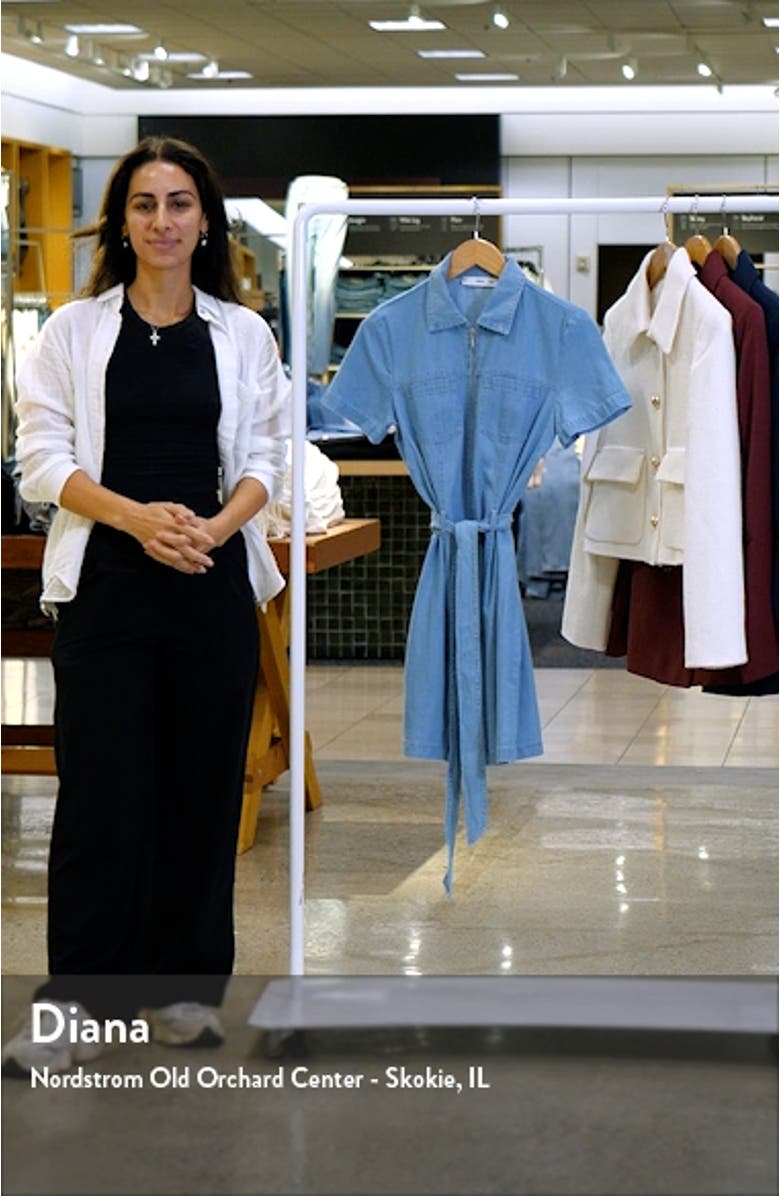 Belted Denim Minidress, sales video thumbnail