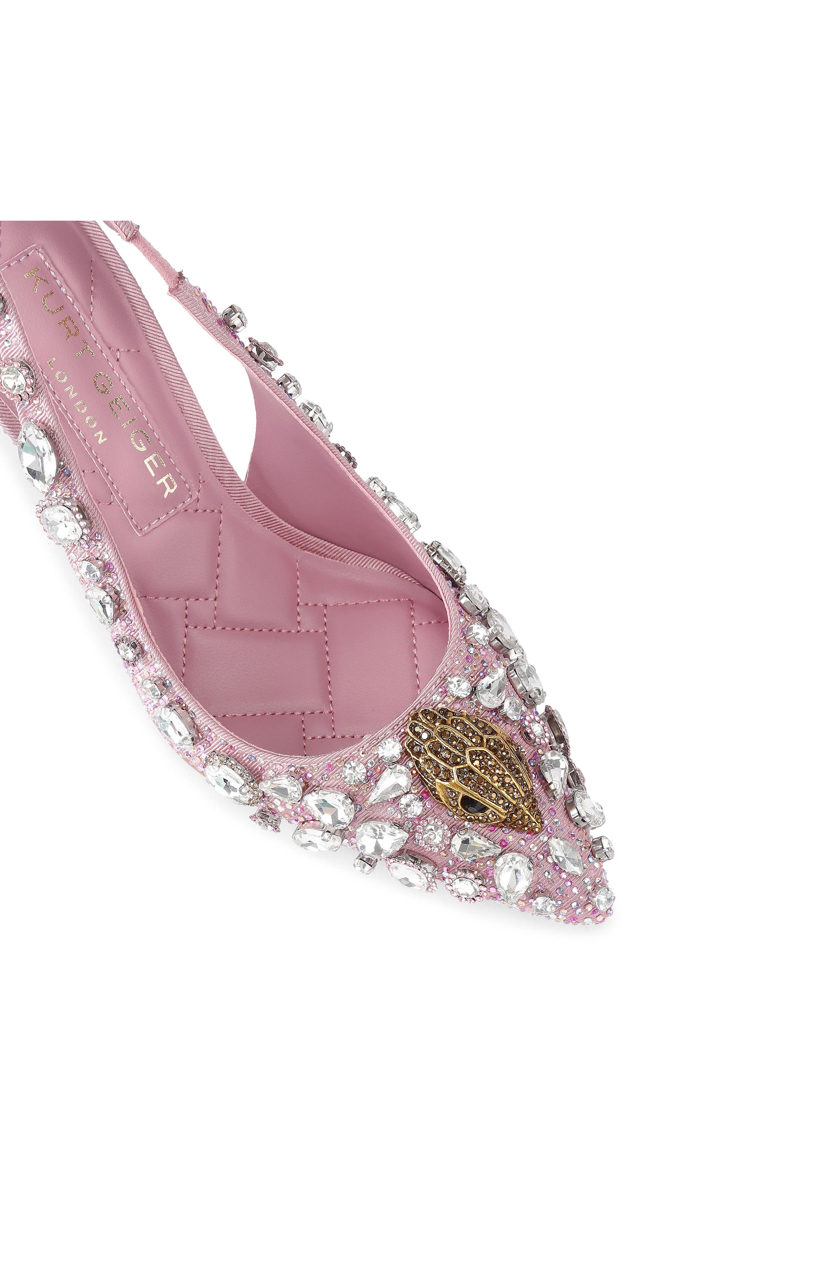 Kurt Geiger London Belgravia Pointed Toe Slingback Pump, Alternate, color, Light/ Pastel Pink