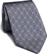 Jack Victor Crampton Geometric Silk Tie