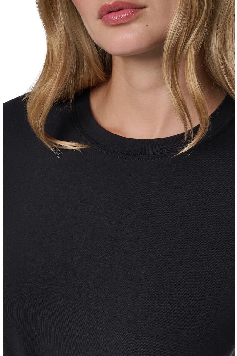 Cap Sleeve Fit & Flare Midi Dress, Alternate, color, BLACK