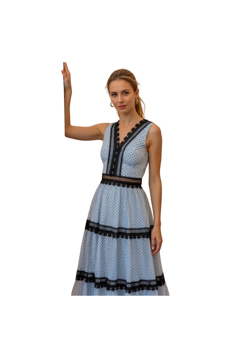 AKALIA Kiki Dotted Long Dress, Main, color, 