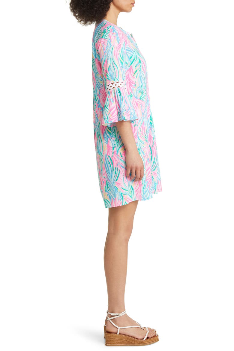Hollie Print Tunic Dress, Alternate, color, MULTI SEA TURTLE SOIREE