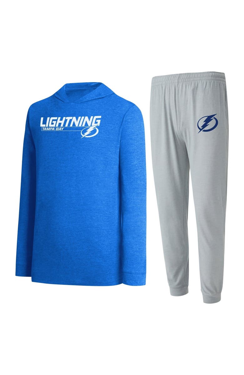 CONCEPTS SPORT Men's Concepts Sport Gray/Blue Tampa Bay Lightning Meter Pullover Hoodie & Jogger Pants Set, Main, color, Gray