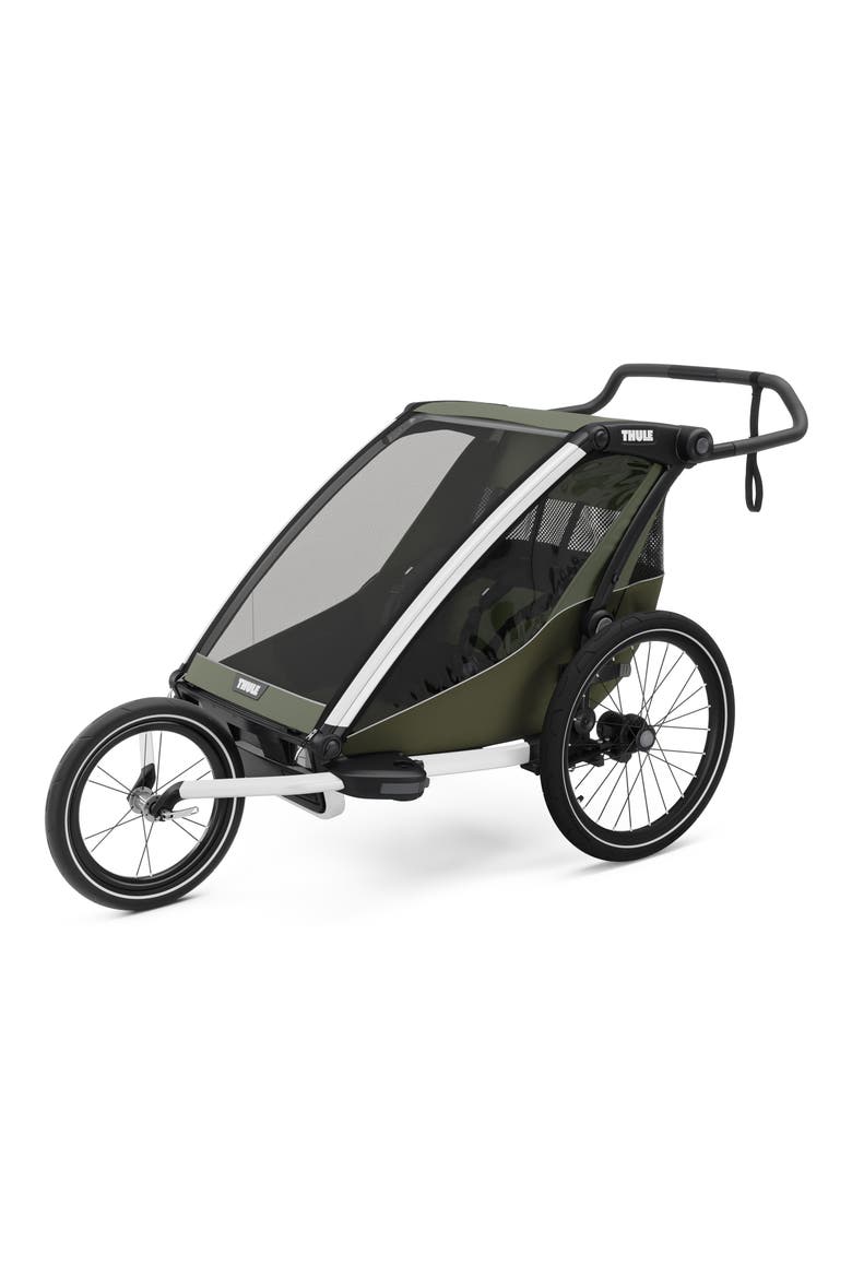 Chariot Lite Double Bike Stroller/Trailer, Alternate, color, VINTAGE GREEN