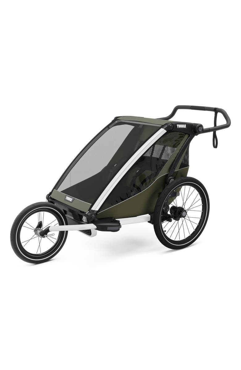Thule Chariot Lite Double Bike Stroller/Trailer, Alternate, color, Vintage Green