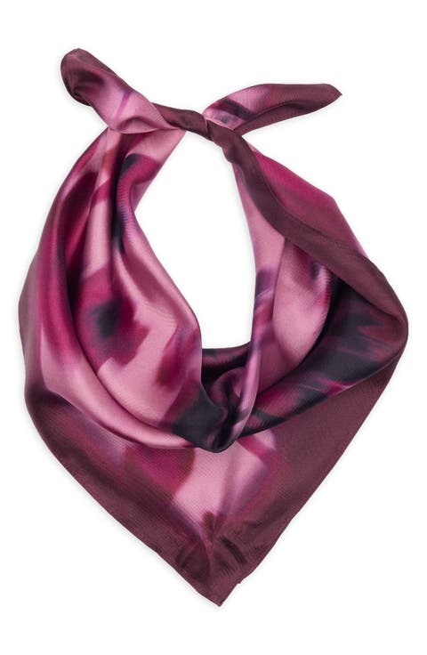 Print Silk Square Scarf