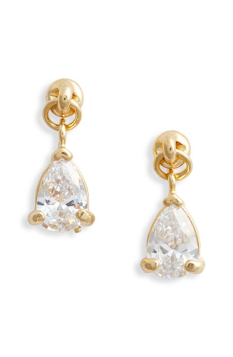 Teardrop Cubic Zirconia Stud Earrings