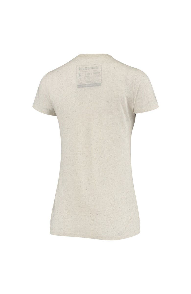 HOMEFIELD Women's Homefield Heathered Oatmeal Indiana Hoosiers Vintage 1910 IU Crest Tri-Blend T-Shirt, Alternate, color,