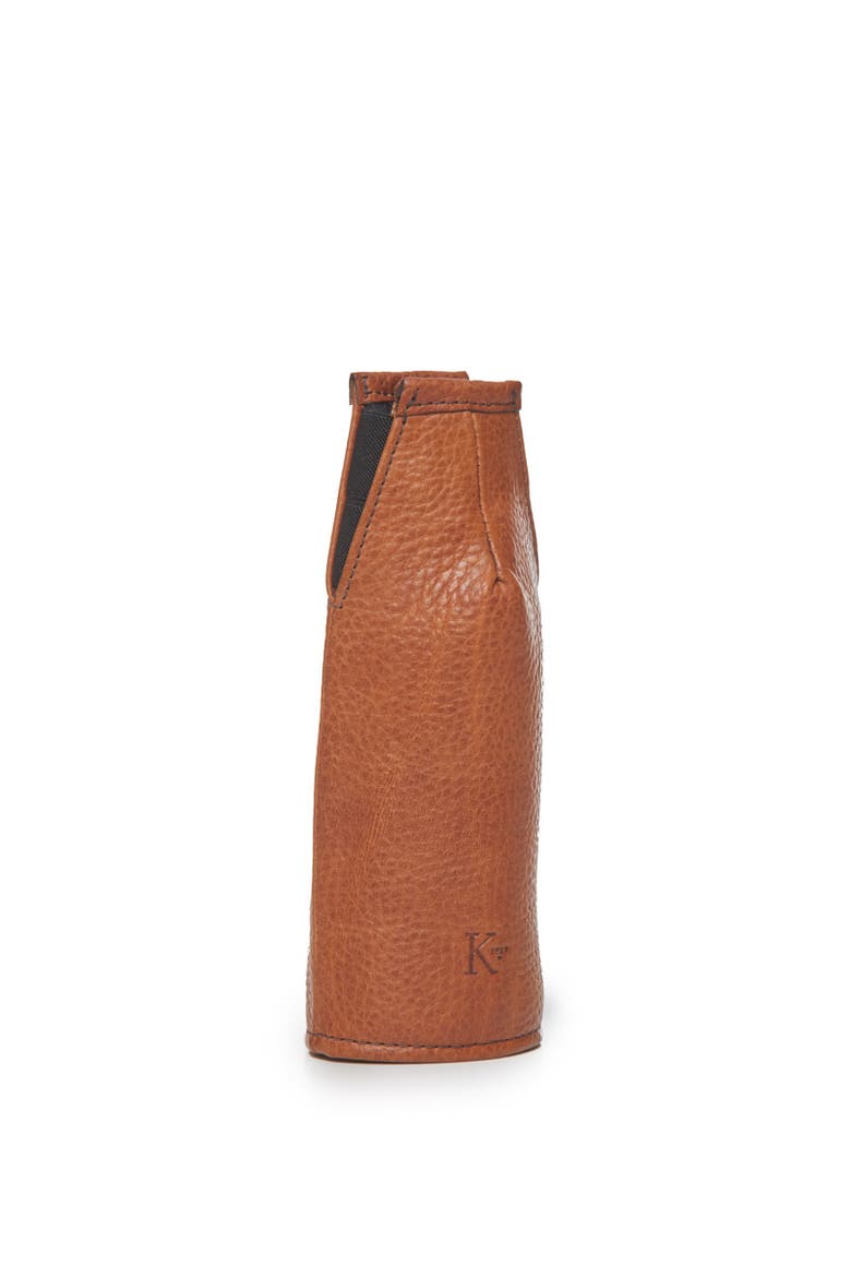 Dale Leather Beverage Coozie, Alternate, color, Pebbled Tan