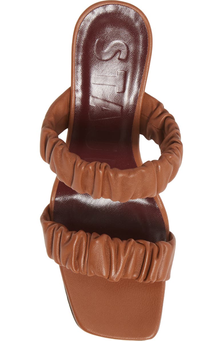 STAUD Frankie Ruched Slide Sandal, Alternate, color, Tan