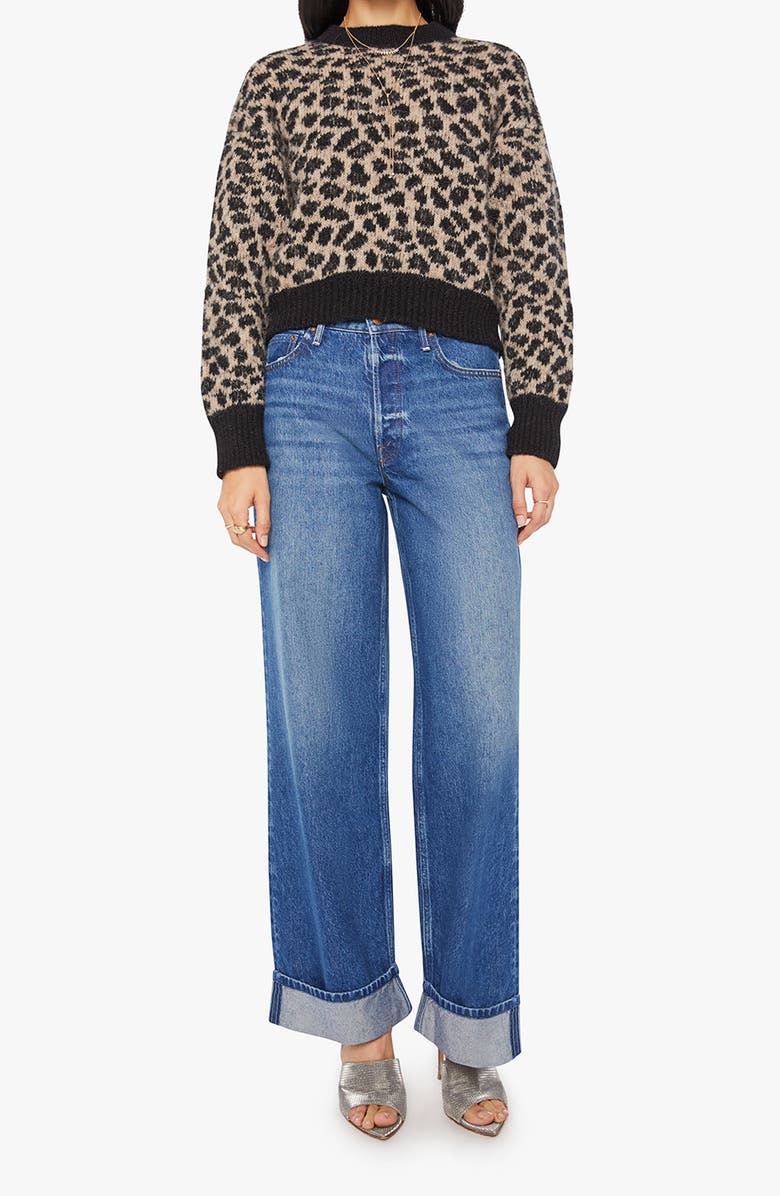 MOTHER The Itsy Crop Sweater, Alternate, color, Spotted At The Front Row