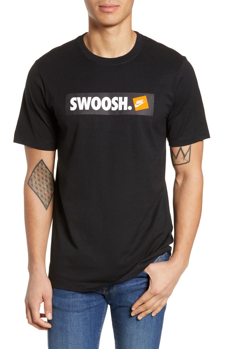 Nike Sportswear Swoosh Bumper Sticker T-Shirt, Main, color, 