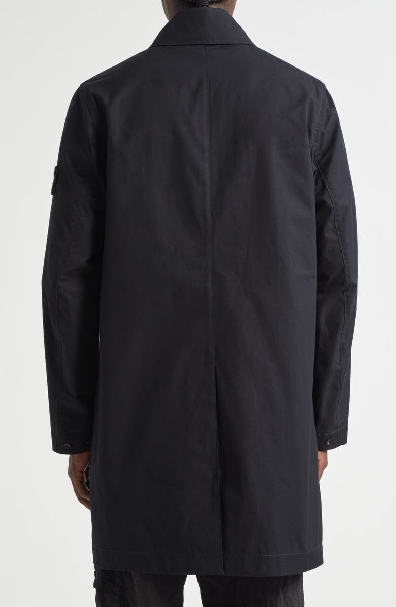Stone Island Ghost Cotton Canvas Trench Coat, Alternate, color, V0029 Black