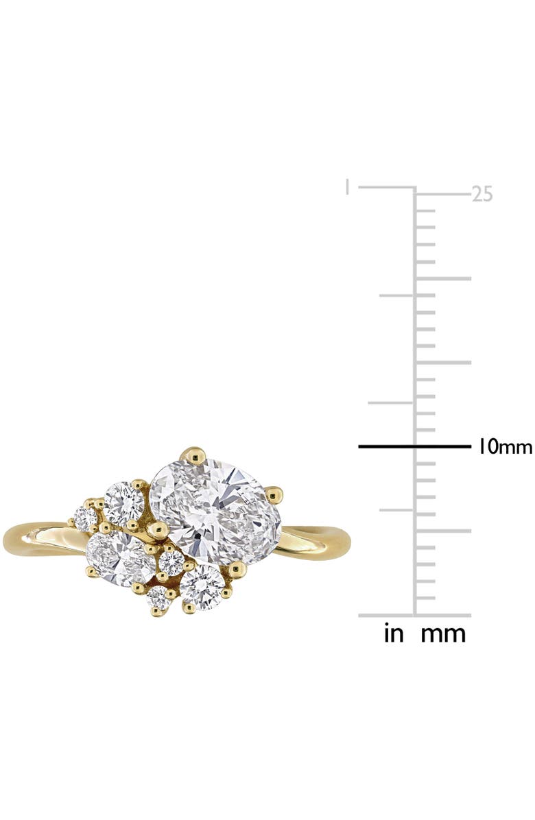 Julianna B. 1-1/3 CTW Lab-Grown Diamond Cluster Ring 14k, Alternate, color, Yellow Gold