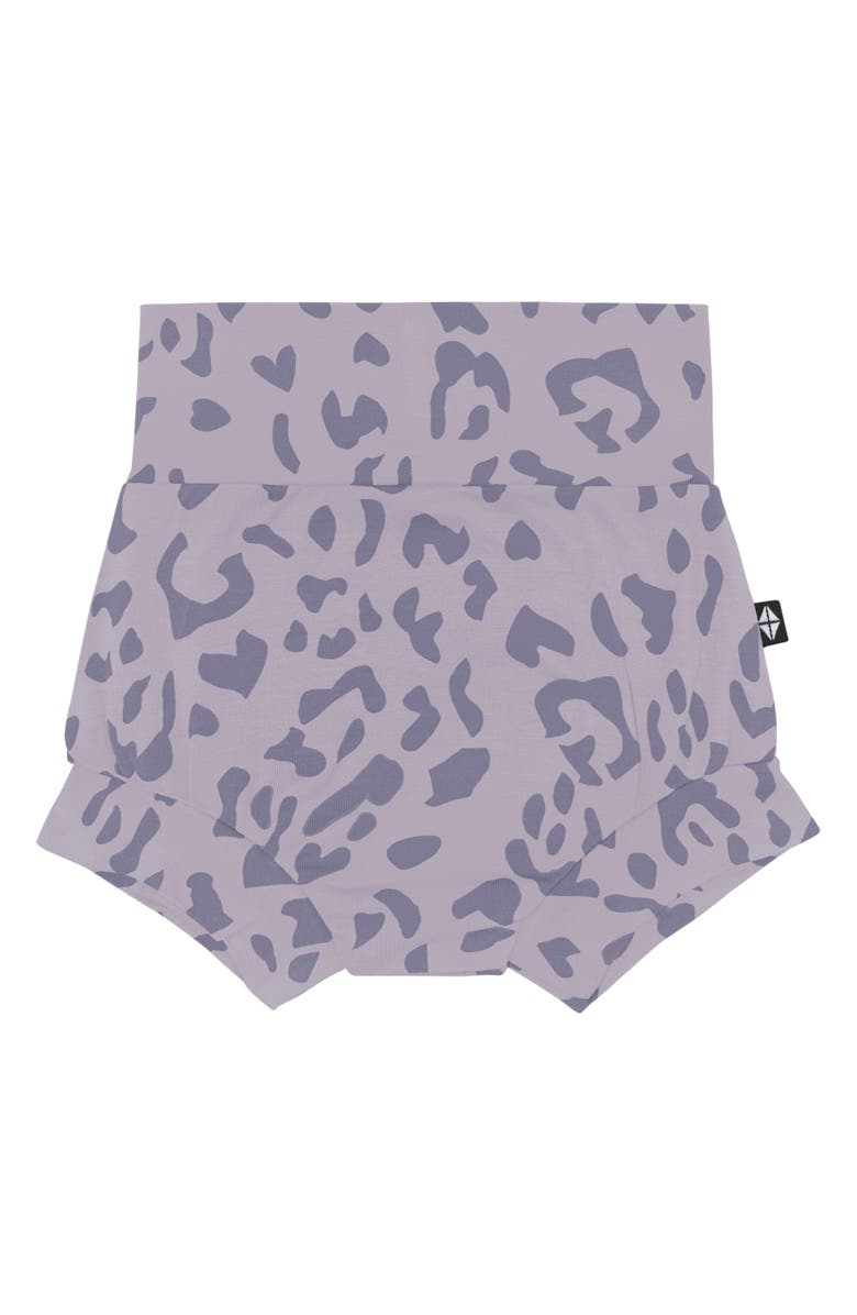 Kyte BABY Taro Leopard Bummies Shorts, Main, color, Taro Leopard
