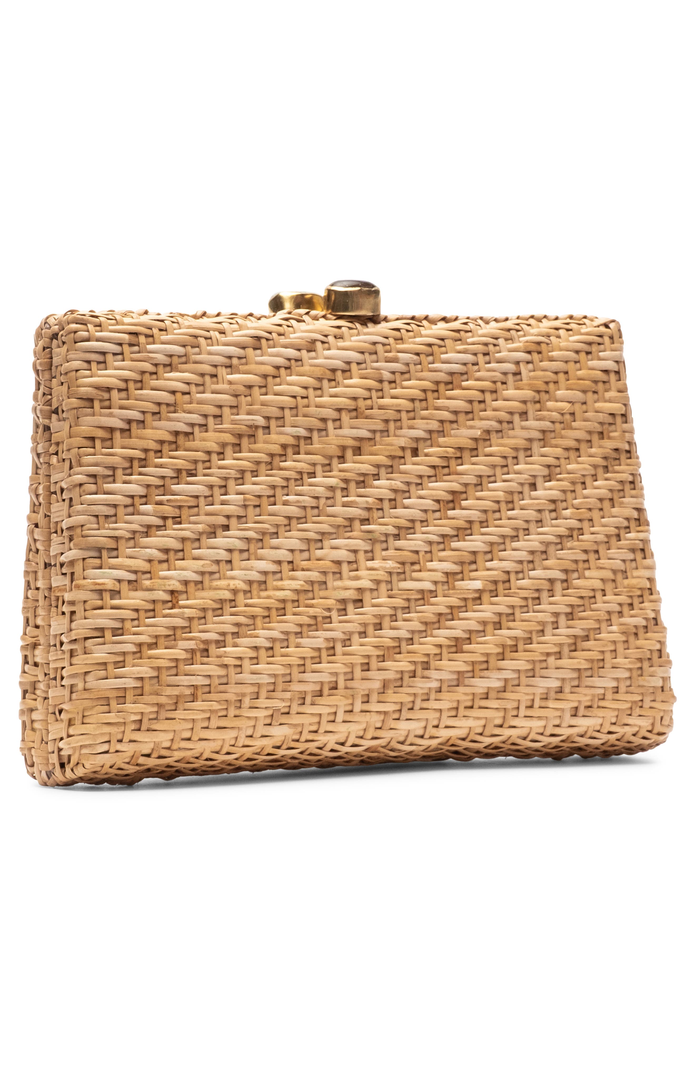 Frances Valentine Stella Rattan Clutch, Alternate, color, Natural/ Multi