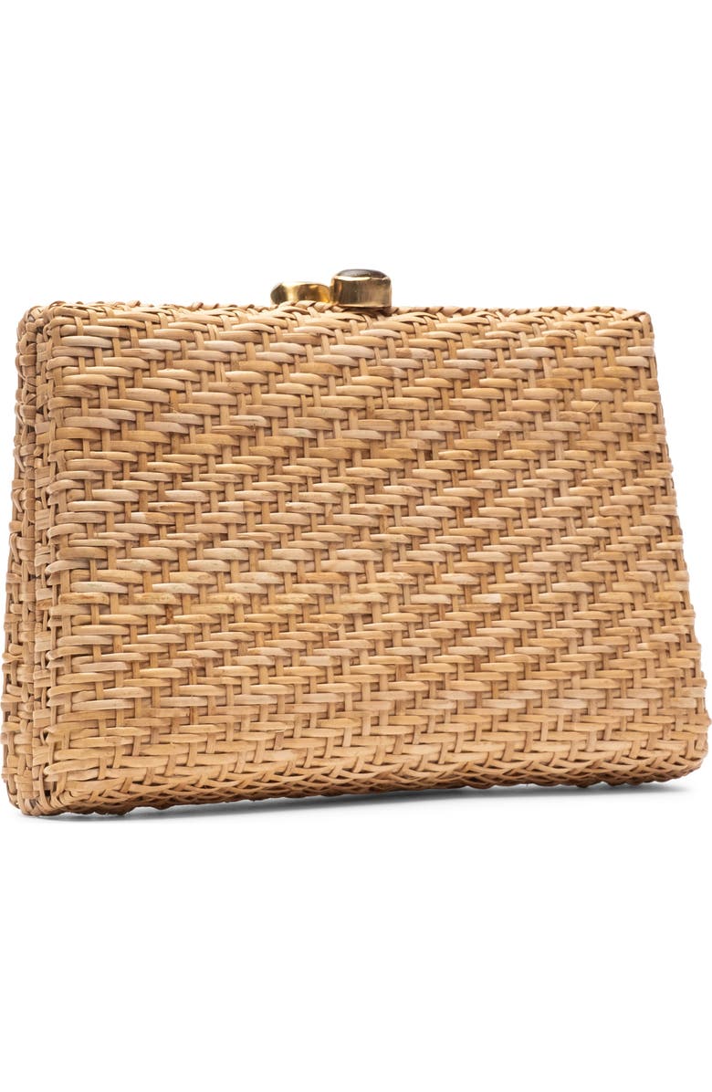 Frances Valentine Stella Rattan Clutch, Alternate, color, Natural/ Multi