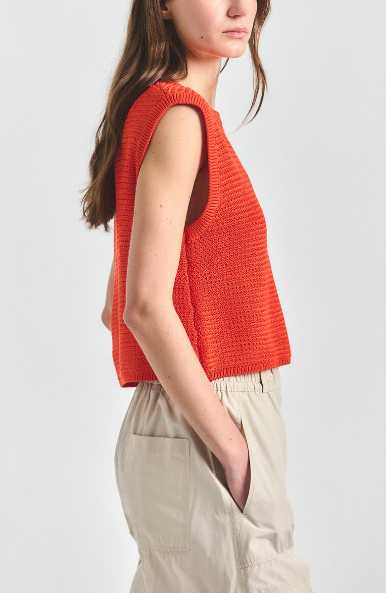 Derek Lam 10 Crosby Vivienne Sweater Vest, Alternate, color, Tangerine Tango