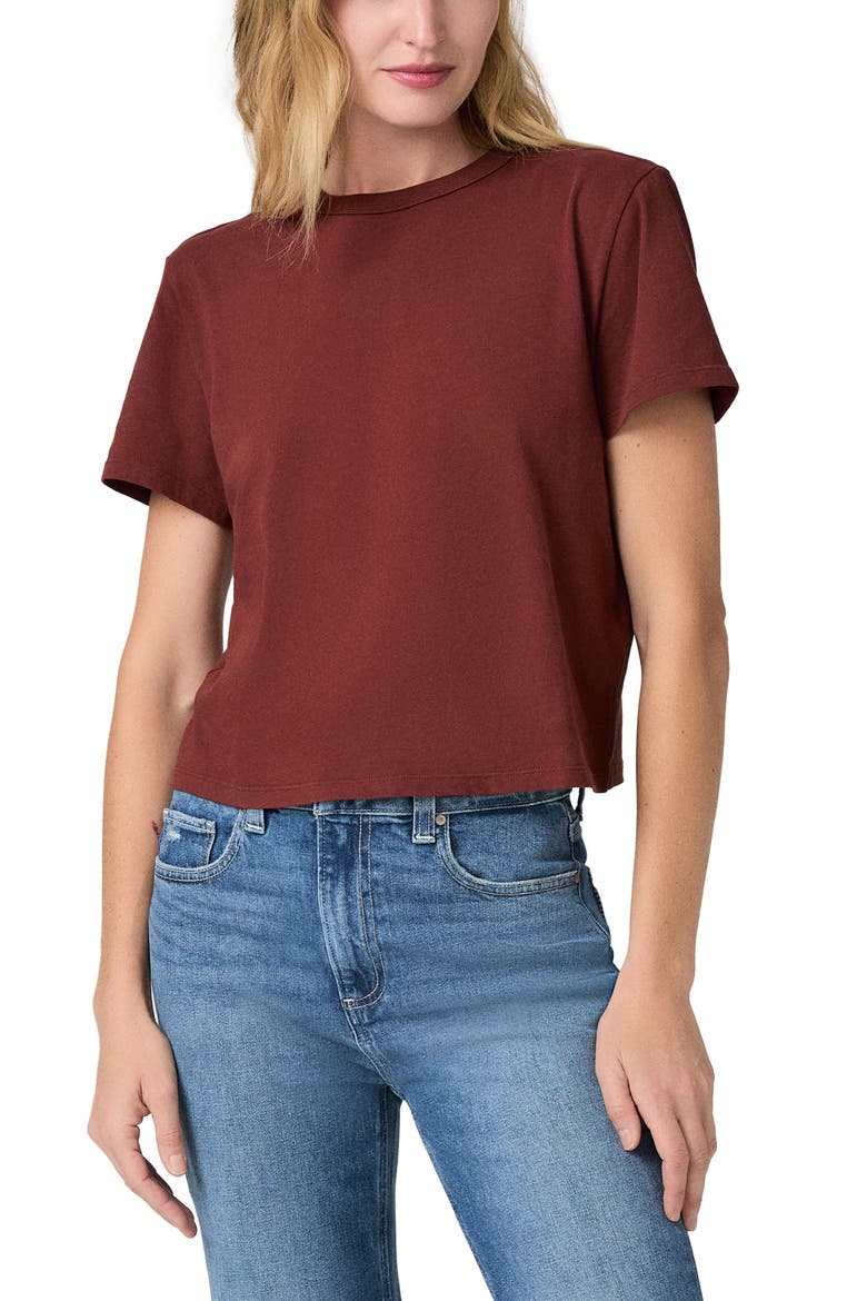 Rhodes Cotton Crewneck T-Shirt, Main, color, GARNET