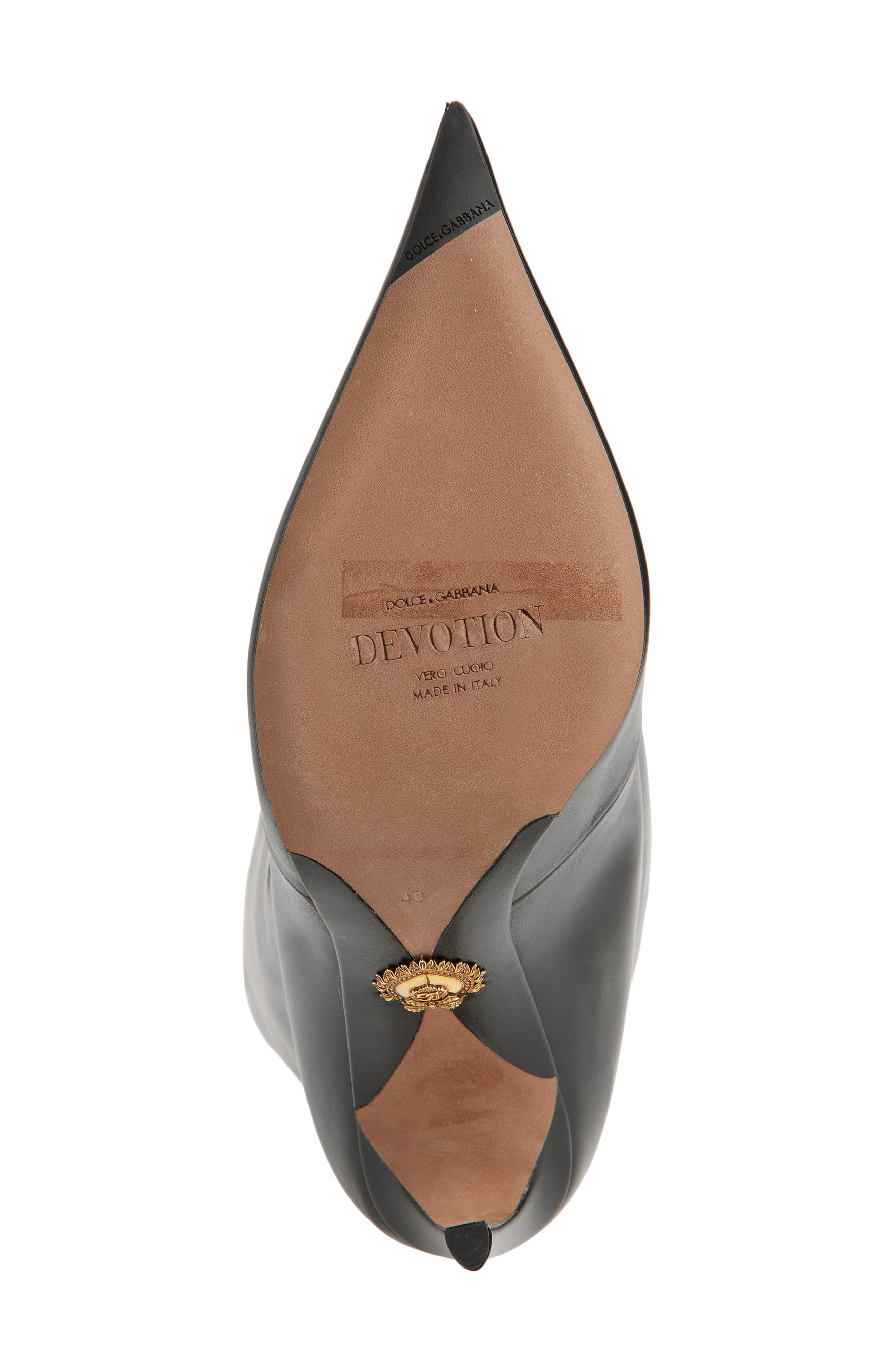 Dolce&Gabbana Devotion Knee High Boot, Alternate, color, 80999 Nero