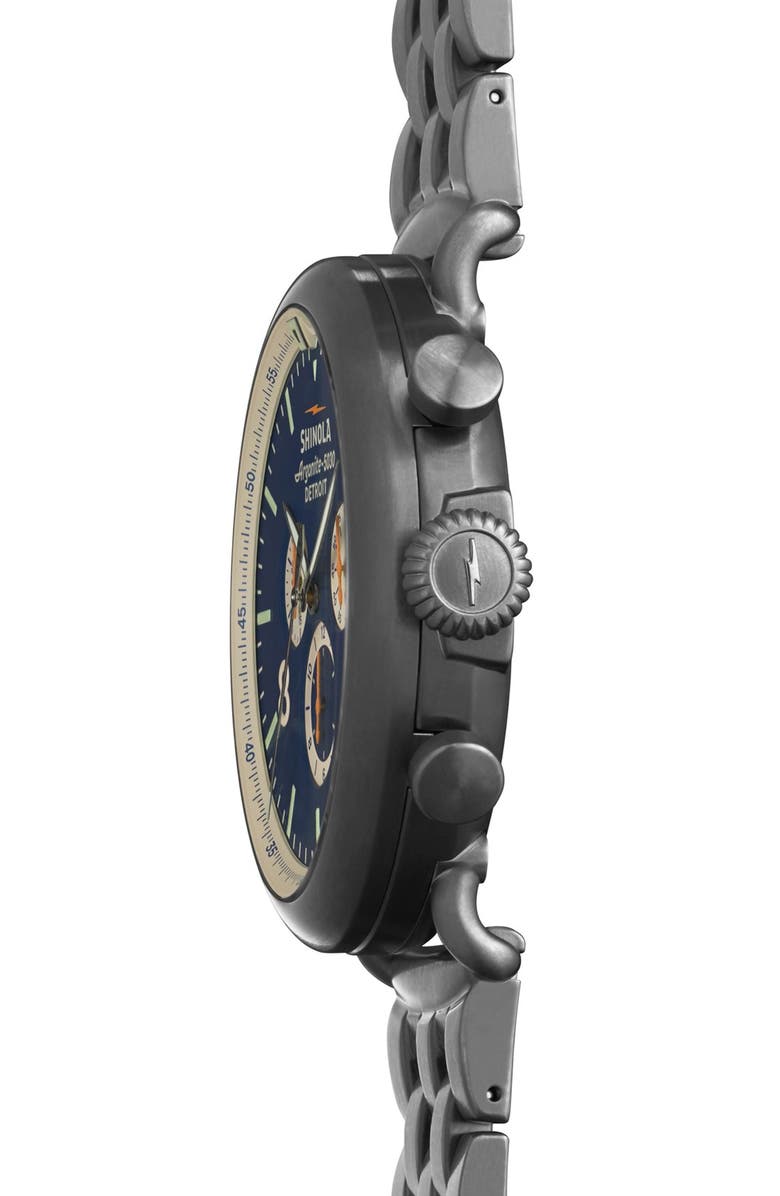 Shinola The Runwell Contrast Chrono Bracelet Watch, 47mm, Alternate, color, 