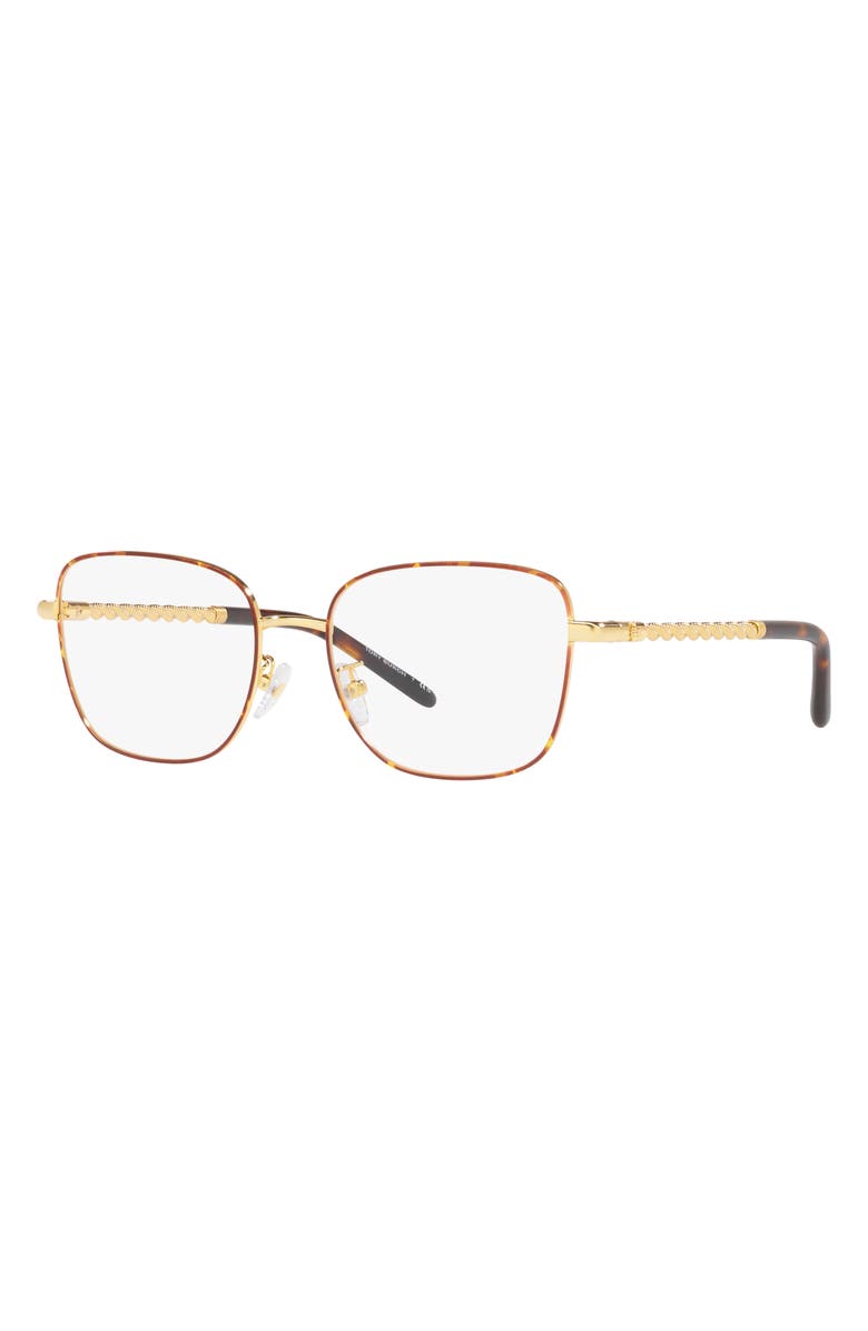 Tory Burch 51mm Square Optical Glasses, Alternate, color, 