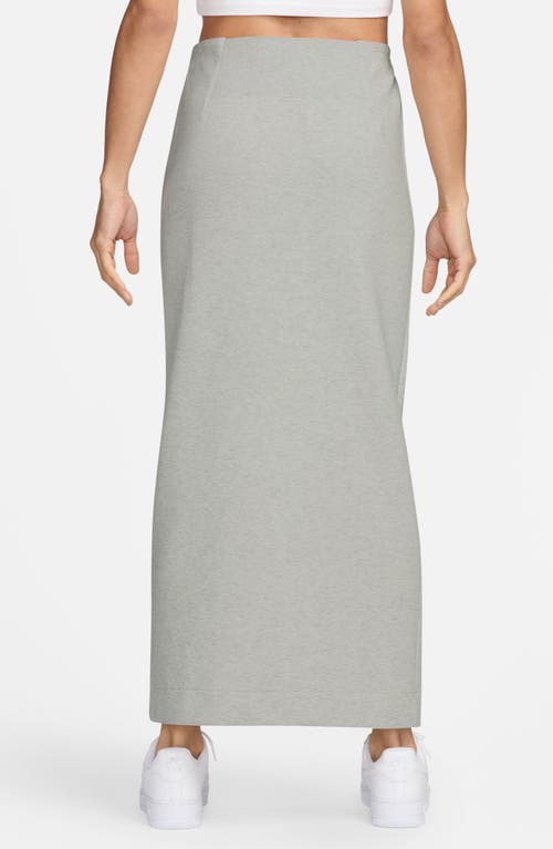 Nike Tech Fleece Maxi Skirt In Light Grey Heather/black
