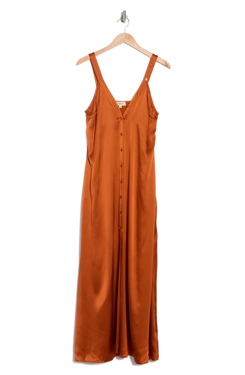 L'AGENCE Kellen Button-Up Silk Dress, Alternate, color,