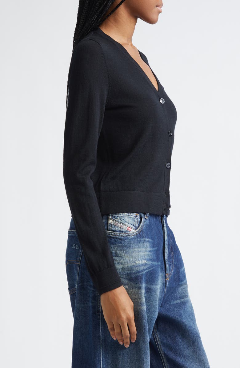 DIESEL<sup>®</sup> M-Alima Oval D Logo Wool Cardigan, Alternate, color, Deep/Black