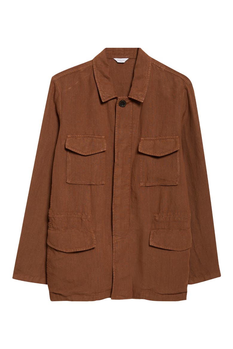 Linen Field Jacket, Alternate, color, SIENNA