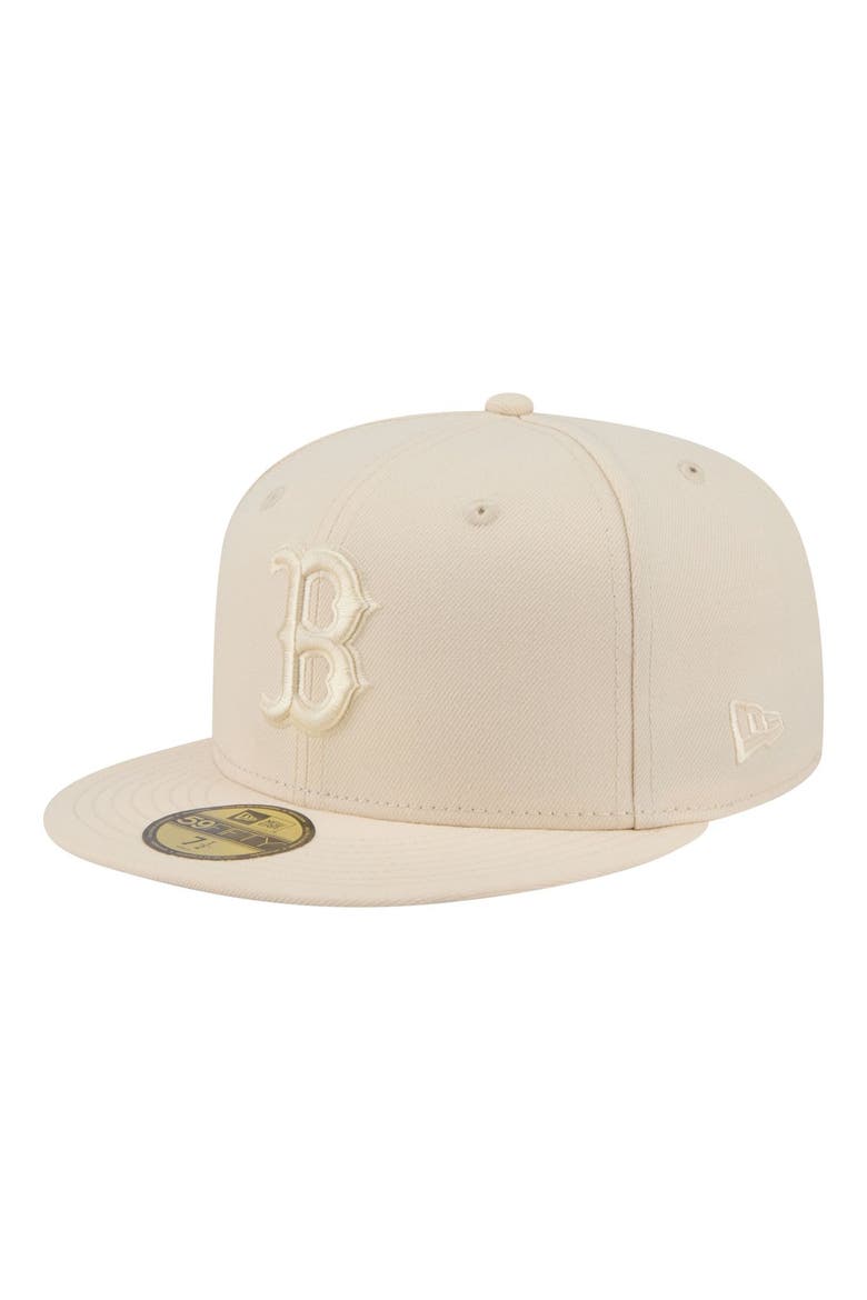Men's New Era Cream Boston Red Sox Color Pack 59FIFTY Fitted Hat, Main, color, Cream
