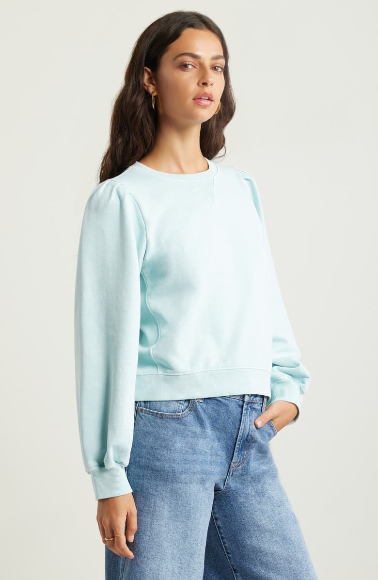Treasure & Bond French Terry Sweatshirt, Alternate, color, Teal Tide