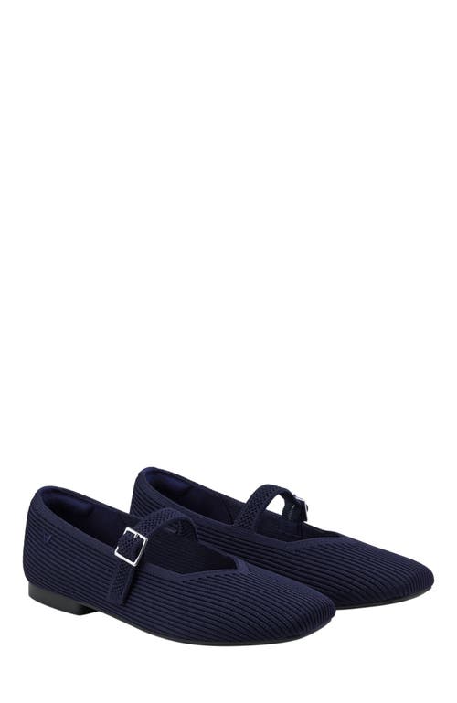 Vivaia Margot Mary-jane Square-toe Ballet Flats In Blue
