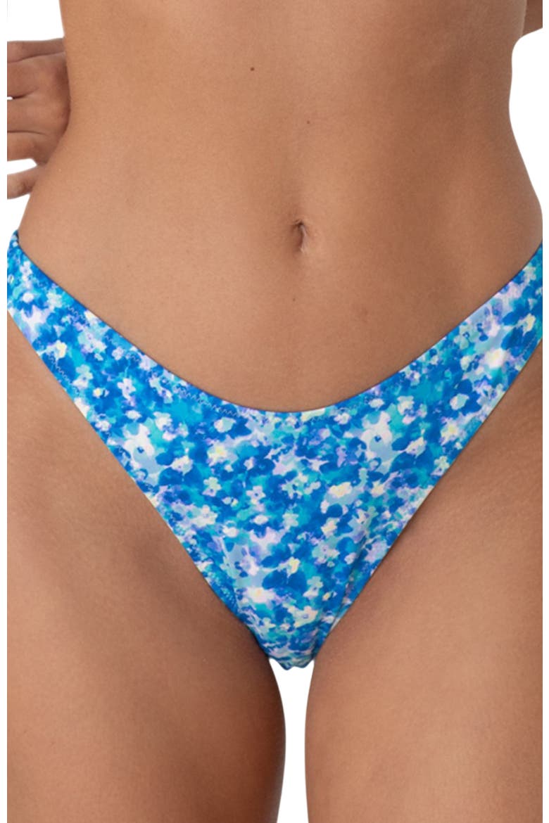 Capri Bottom, Alternate, color, Aqua Floral