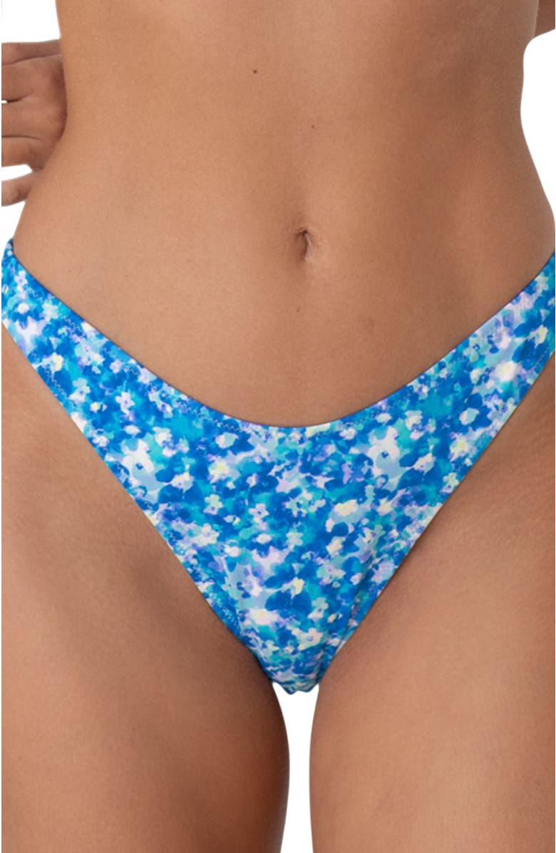 Bright Swimwear Capri Bottom, Alternate, color, Aqua Floral