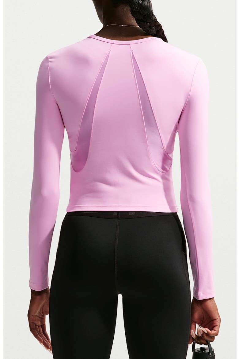 Pro Sculpt Dri-FIT Long Sleeve Top, Alternate, color, PINK RISE/ BLACK