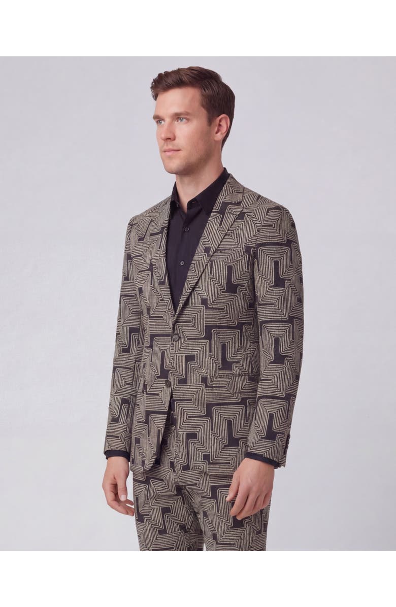 Lords of Harlech Inter Twine Mens Tailored Blazer, Alternate, color, Inter Twine Black
