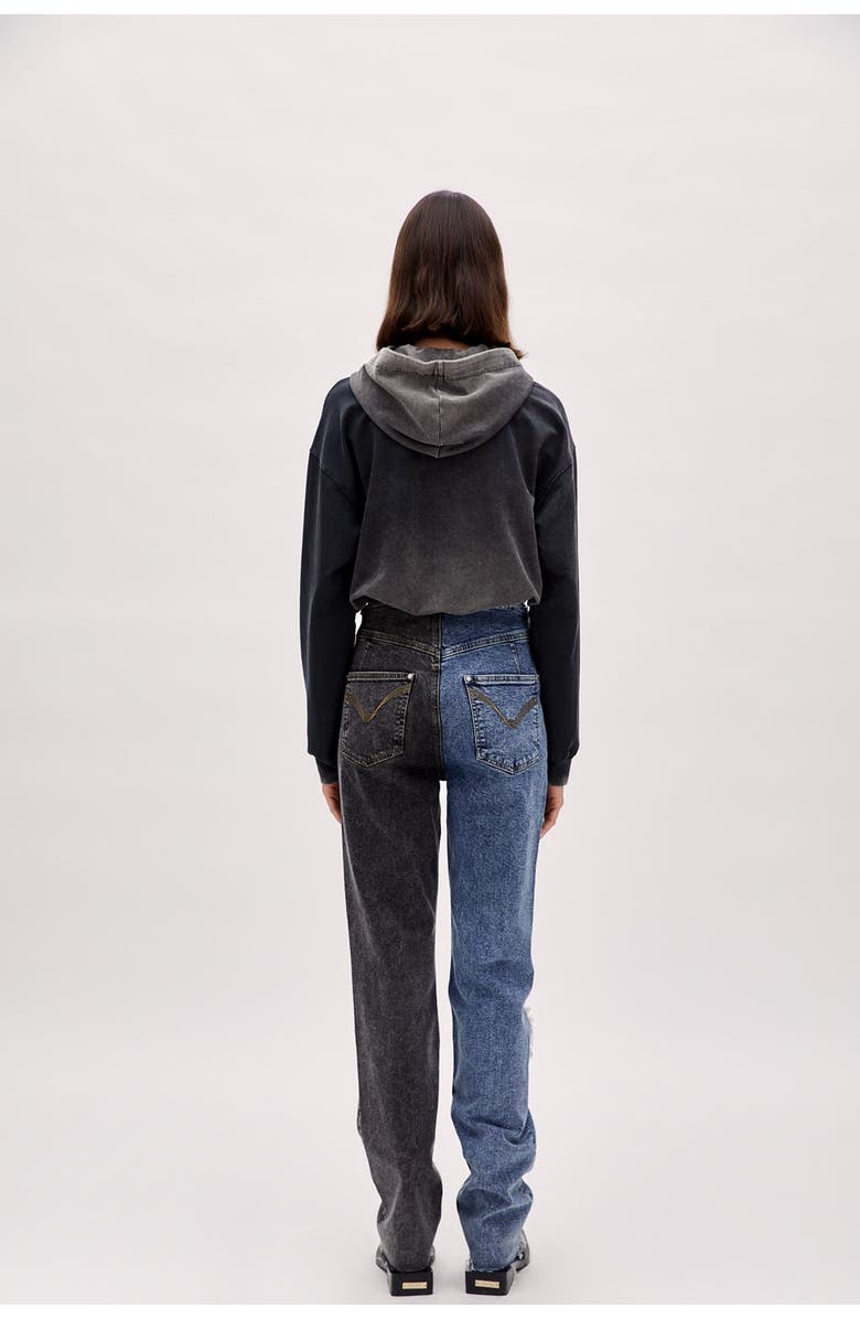 PCFG Two Color Block Denim Pant, Alternate, color, Blue