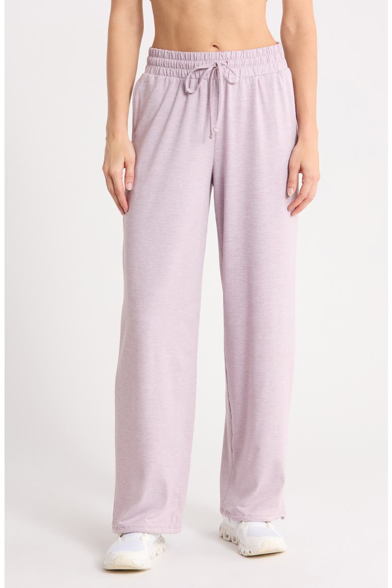 Aura Essential Drawstring Pants, Main, color, PURPLE FOG HEATHER