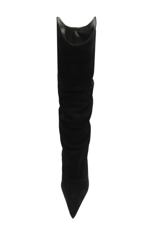 Schutz Maryana Up Slouch Pointed Toe Boot In Black