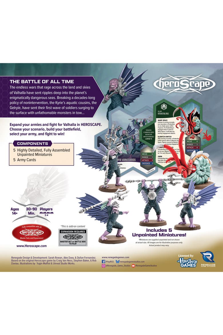 Heroscape Krakenling and Gelyrie Vanguard Army Expansion, Alternate, color, Multicolored