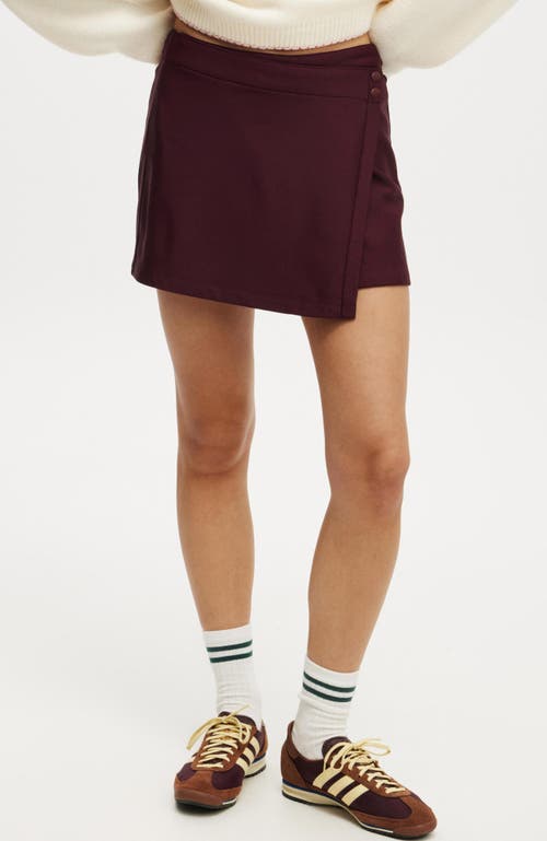 Cotton On Body Fleece Lined Wrap Skirt In Dark Oak