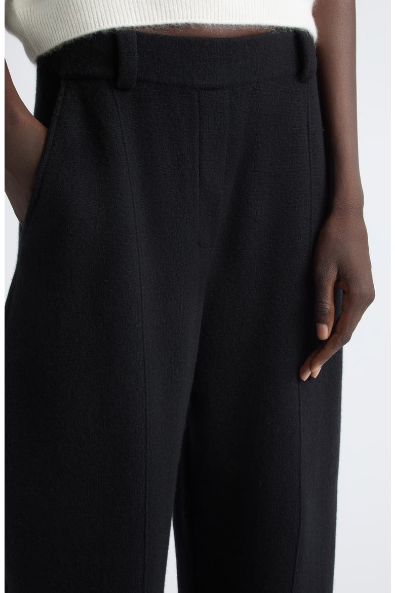 Barrel Wool & Cashmere Trousers, Alternate, color, BLACK