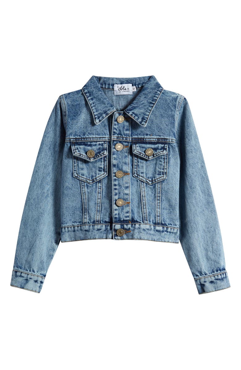 Lola + The Boys Kids' Best Friends Forever Denim Jacket, Main, color, 