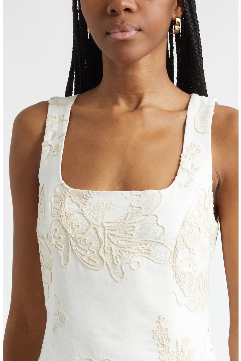 Jessy Embroidered Floral Dress, Alternate, color, WHITE EMBROIDERY