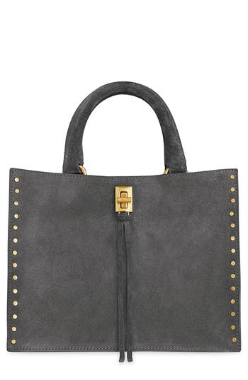 Rebecca Minkoff Darren Small Leather Tote In Gray