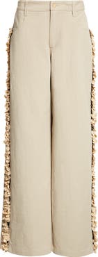 Diotima Burro Paillette Side Stripe Wide Leg Jeans