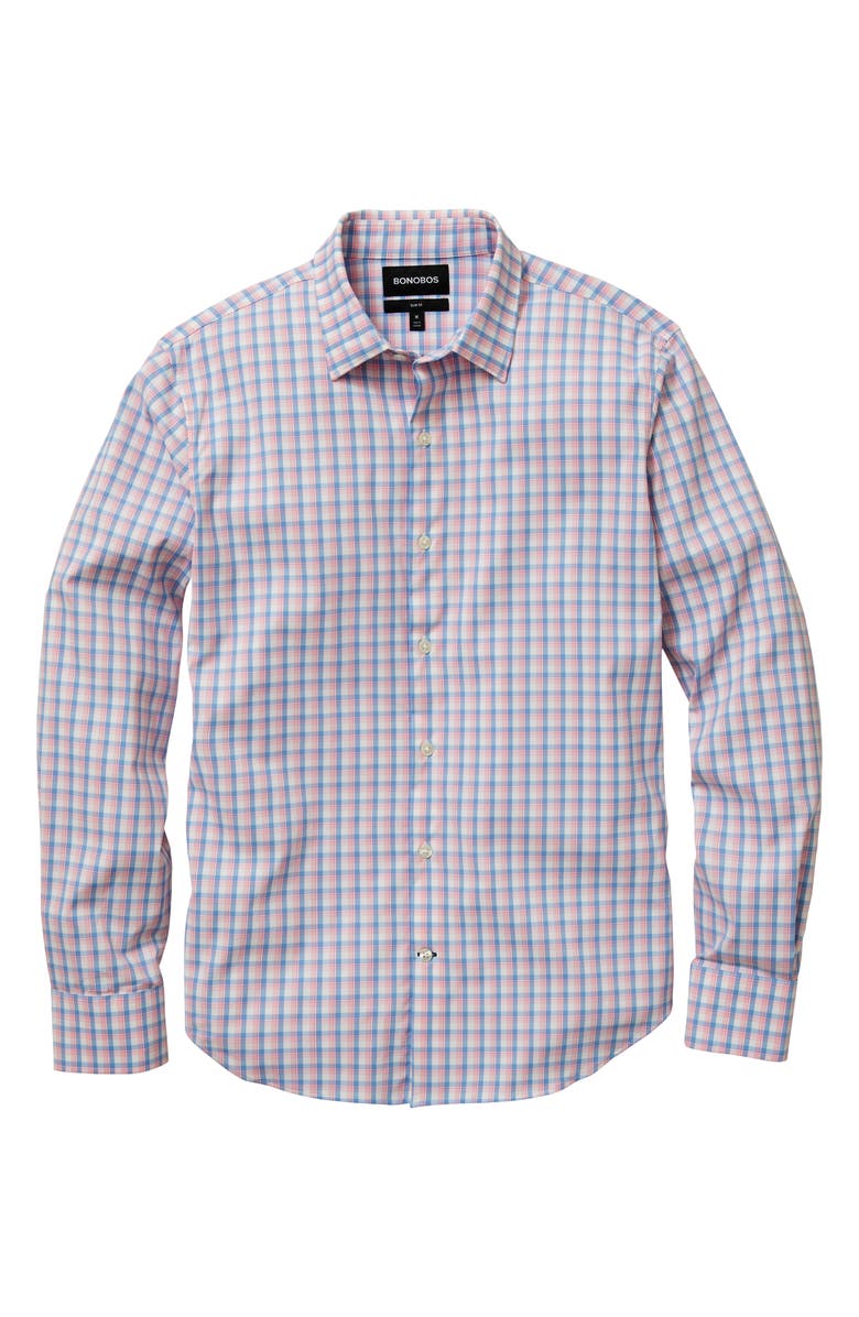 Bonobos Tech Slim Fit Check Stretch Button-Up Shirt, Alternate, color,