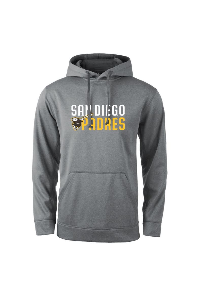 Men's Dunbrooke Heather Gray San Diego Padres Champion Pullover Hoodie, Main, color, Heather Gray