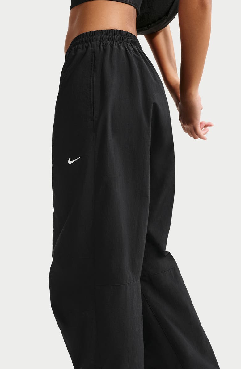 Nike Sportswear Relaxed High Waist Woven Pants, Alternate, color, Black/ Sail